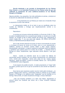Escrito destinado a ser enviado al Ayuntamiento de Las Palmas