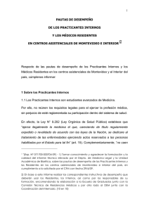 Pautas de desempeño de los Practicantes Internos y los Médicos