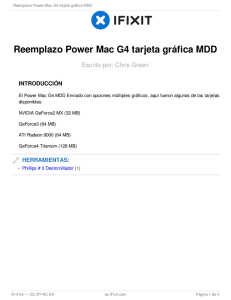 Reemplazo Power Mac G4 tarjeta gráfica MDD