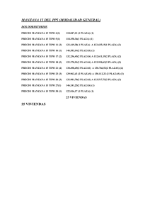 lista de precios maximos y minimos por tipologia