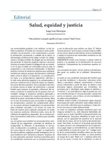 Salud, equidad y justicia - Portal de publicaciones científicas y