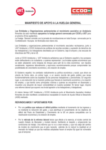 MANIFIESTO DE APOYO A LA HUELGA GENERAL