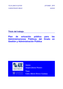 Plan de actuación pública para las Administraciones Públicas del
