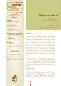 Hipertensión arterial - Asociación Española de Pediatría de