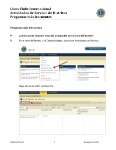 Lions Clubs International Actividades de Servicio de Distritos