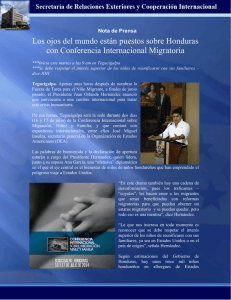 Los ojos del mundo están puestos sobre Honduras con Conferencia