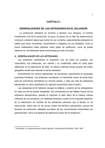 CAPÍTULO I. GENERALIDADES DE LAS ARTESANÍAS EN EL