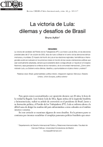 La victoria de Lula: dilemas y desafíos de Brasil