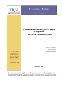 Documento de Trabajo El financiamiento de la Seguridad Social en