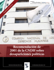 Recomendación de 2001 de la CNDH sobre desapariciones políticas