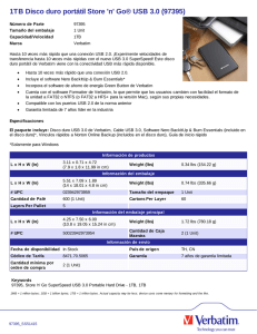 1TB Disco duro portátil Store `n` Go® USB 3.0 (97395)
