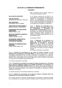 Comisión Permanente 7 febrero 2013