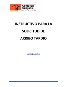 Manual de servicio de Arribo Tardío