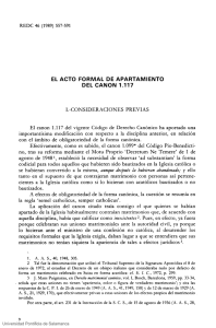 REDC 46 (1989) 557-591 EL ACTO FORMAL DE APARTAMIENTO