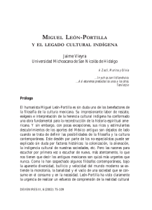 Miguel-León Portilla y el legado cultural indígena