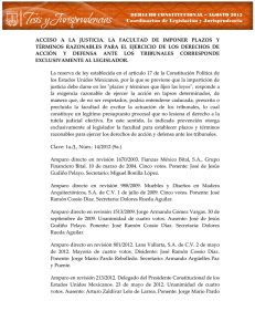 Coordinación de Legislación y Jurisprudencia ACCESO A LA