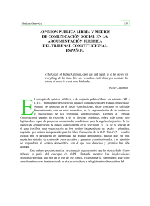 «Opinión pública libre» y medios de comunicación social en la