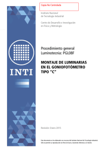 Procedimiento general Luminotecnia: PGL08F MONTAJE DE