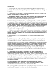 Introducción 1. El propósito de esta Norma Internacional de Auditoría