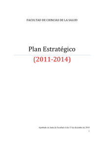 Plan Estratégico Facultad Ciencias Salud