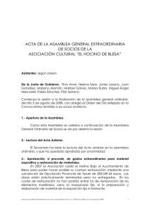 ACTA DE LA ASAMBLEA GENERAL EXTRAORDINARIA DE