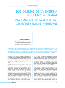 los dilemas de la energia nuclear en españa. alargamiento de la