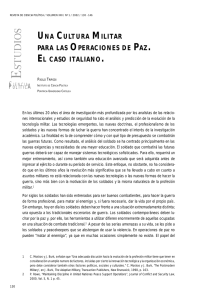 "Una cultura militar para las operaciones de paz. El caso italiano".