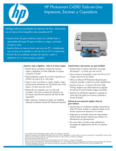 HP Photosmart C4280 Todo-en-Uno Impresora, Escáner y Copiadora