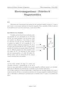 Electromagnetismo - Práctico 6 Magnetostática
