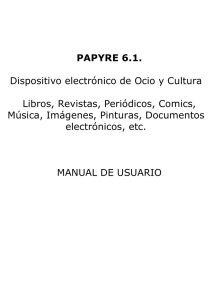 PAPYRE 6.1. Dispositivo electrónico de Ocio y Cultura Libros