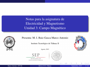 Notas para la asignatura de Electricidad y Magnetismo Unidad 3