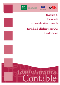 Unidad didáctica 22: Existencias