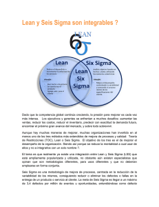 Lean y Seis Sigma son integrables