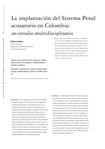 La implantación del Sistema Penal acusatorio en Colombia: