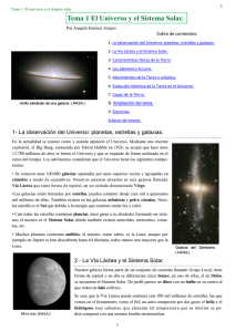 Tema 1 El Universo y el Sistema Solar.