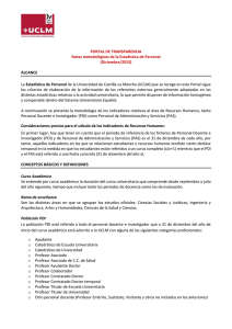 Notas metodológicas - Universidad de Castilla