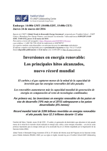 Inversiones en energía renovable