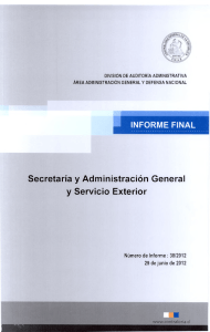 Secretaría y Administración General y Servicio Exterior