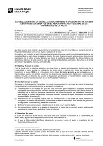 Autorización para 1 documento - Biblioteca de la Universidad de La