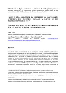 la construcción narrativa del ´nosotros catalán´ a partir de los