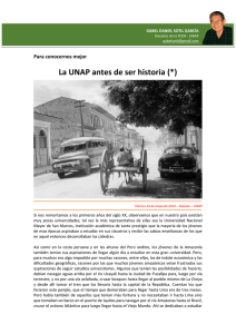 La UNAP antes de ser historia - Universidad Nacional de la