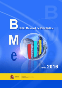 Boletín Mensual de Estadistica: Junio 2016