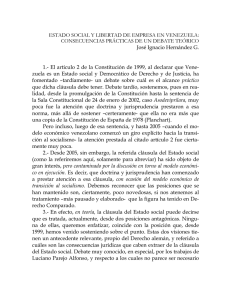 ESTADO SOCIAL Y LIBERTAD DE EMPRESA EN VENEZUELA