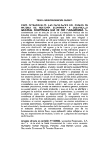 tesis jurisprudencial 28/2007. fines extrafiscales. las