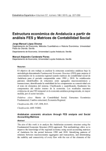 Estructura económica de Andalucía a partir de análisis FES y