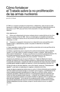 Cómo fortalecer el Tratado sobre la no proliferación de las armas