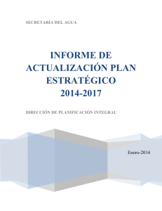 INFORME DE ACTUALIZACIÓN PLAN ESTRATÉGICO 2014-2017