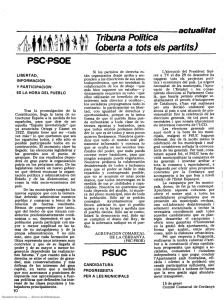 Triburm Política (oberta a tots els partits) PSUC