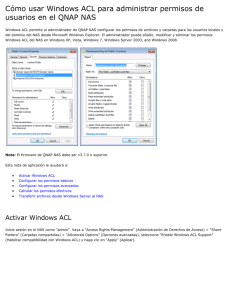 Utilización de Windows ACL para administrar los permisos