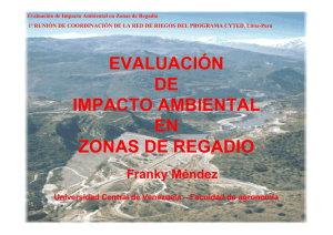 evaluación de impacto ambiental en zonas de regadio